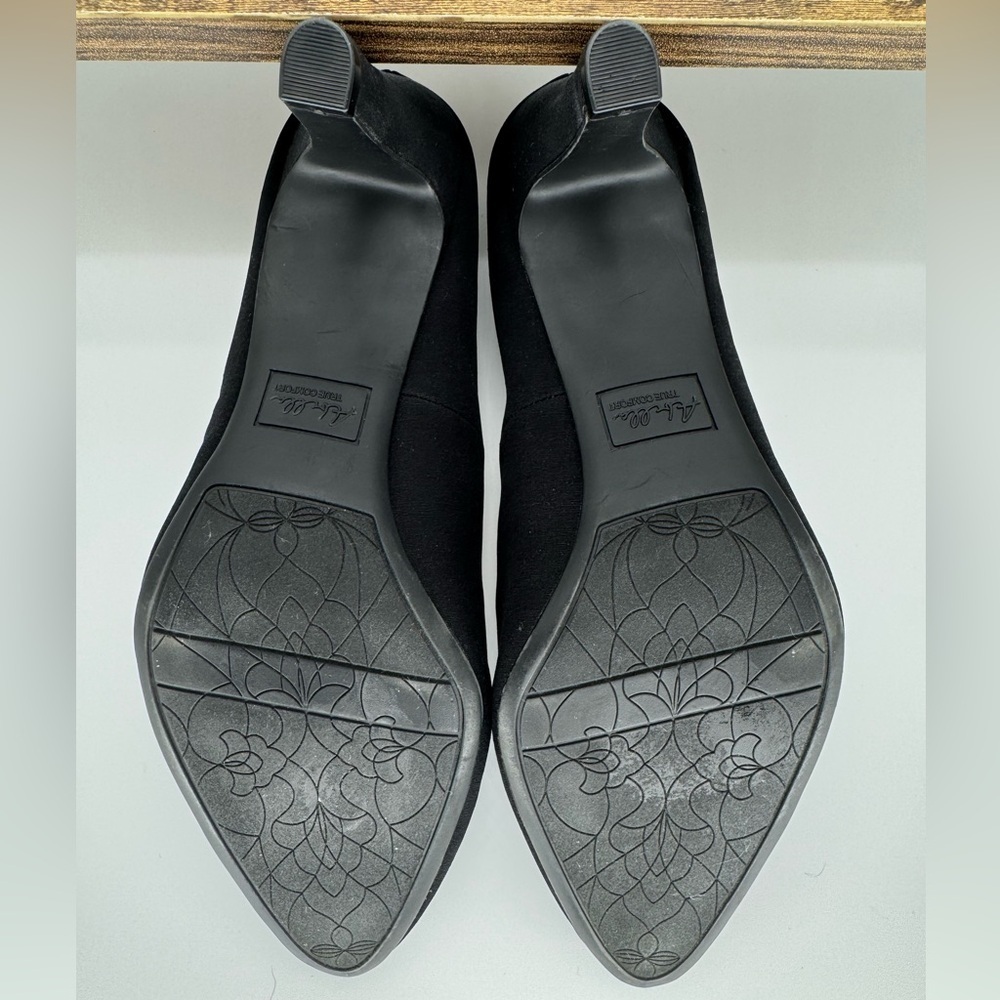 Abella True Comfort Black Pointed Toe Pumps – Size 11 - Picture 5 of 7